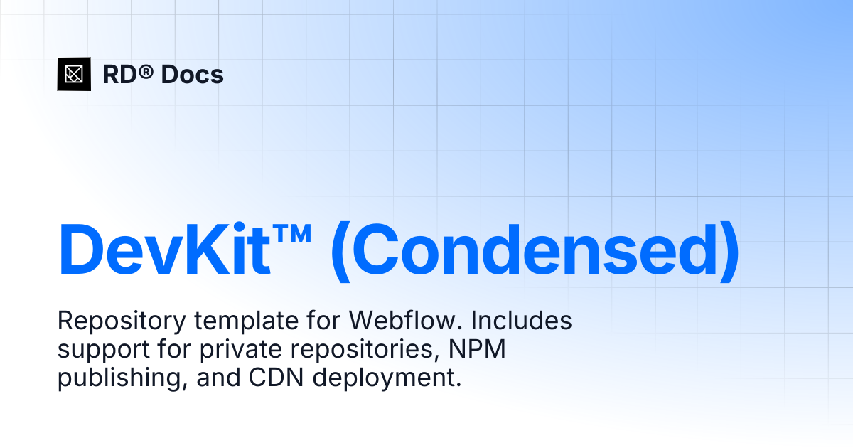 DevKit™ (Condensed) | RD® Docs